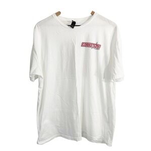 Gildan Cornstar Farms Short Sleeve Tee Shirt Top‎ White Red Extra Large